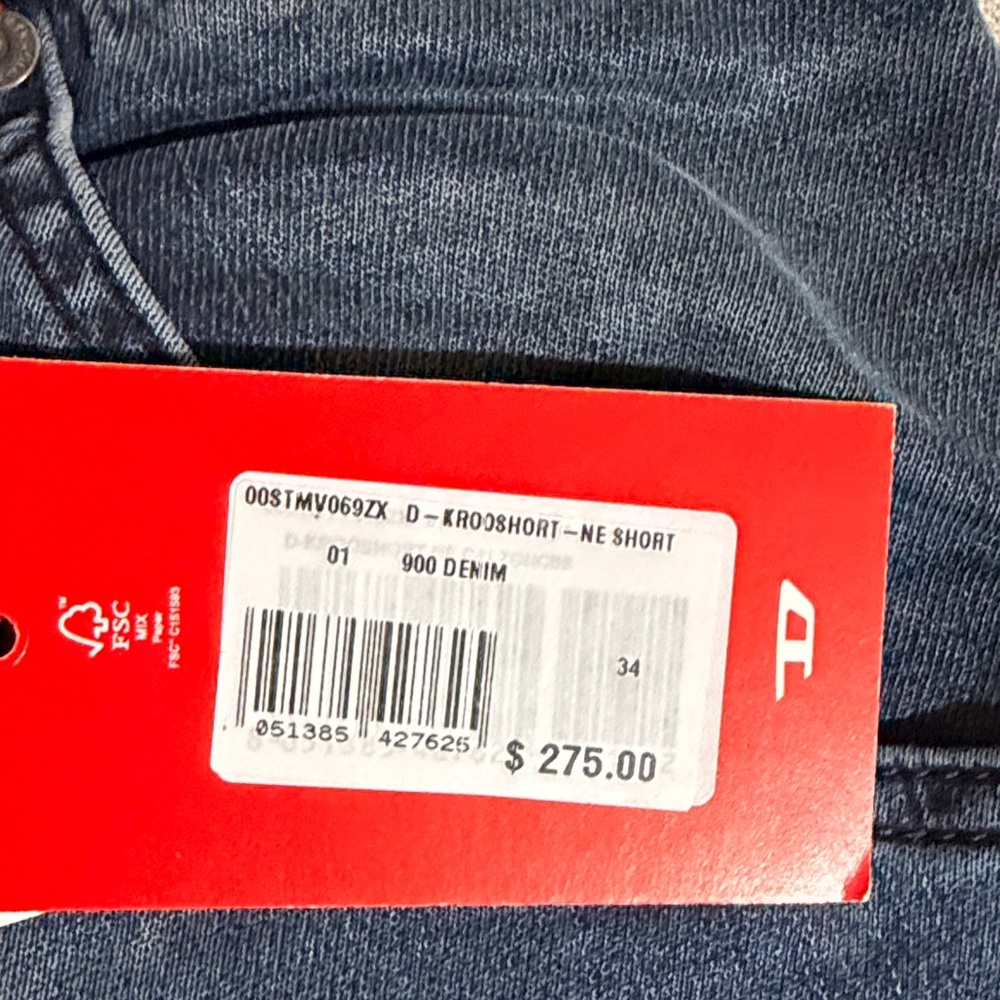 Diesel Dark Blue Jean Shorts for Men - Picture 2 of 7